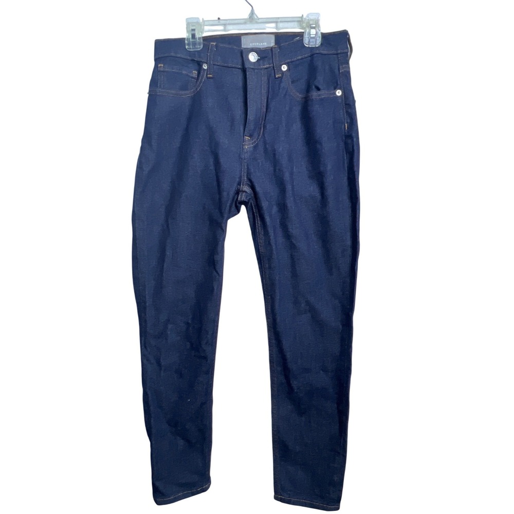 Everlane The Ankle Jeans Dark Wash Denim Womens 28 Stretch Straight Leg Workwear